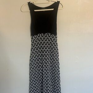 Ann Taylor Black and White Maxi Dress